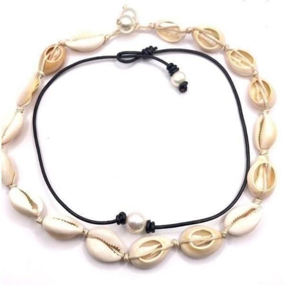 Natural corrie shell necklace